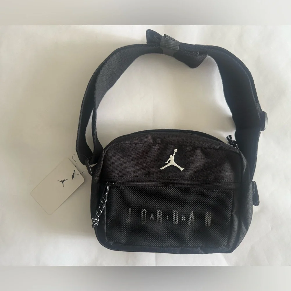 Jordan Black Crossbody Bag with Adjustable Strap
